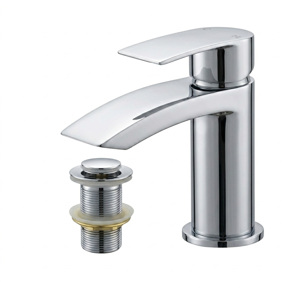 Techsphere Prism Basin Mixer Tap, Sink Faucet Chrome