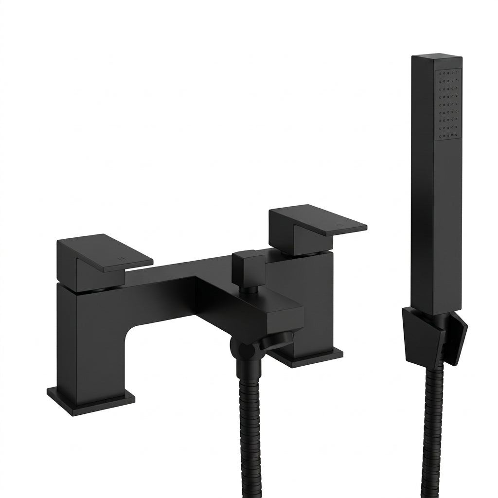 Techsphere Axis Bath Shower Mixer Tap, Bathtub Shower Faucet Matt Black