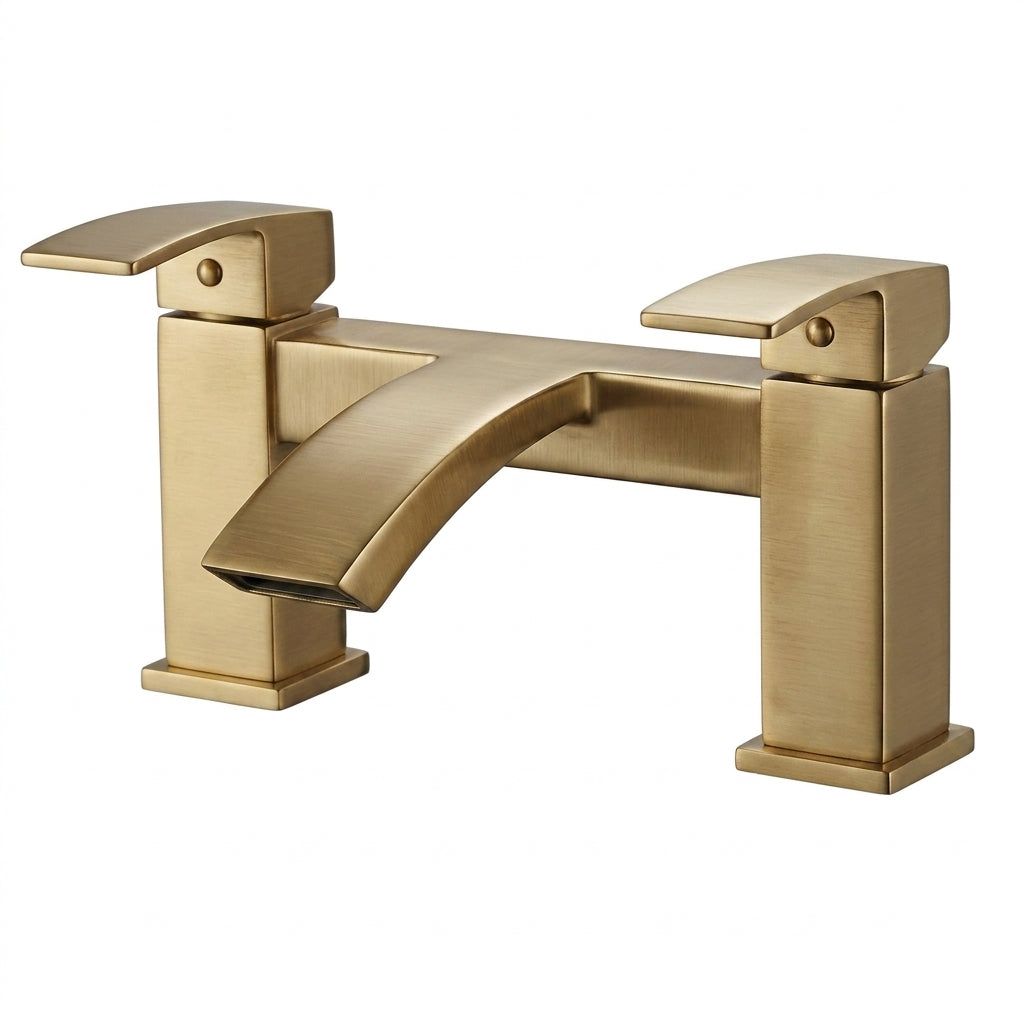 Techsphere Vertex Bath Filler Tap, Bathtub Faucet Brushed Brass