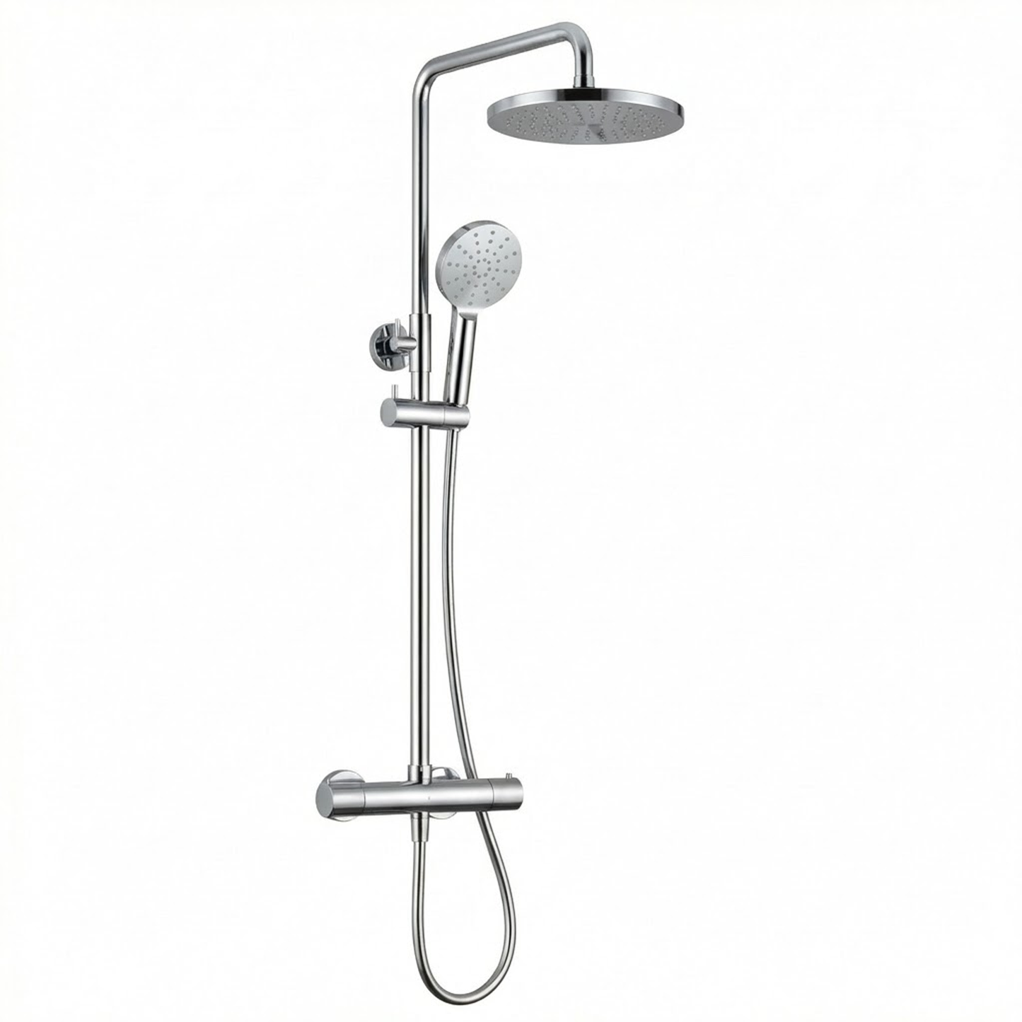 Techsphere Round Mixer Shower, Thermostatic Shower Chrome