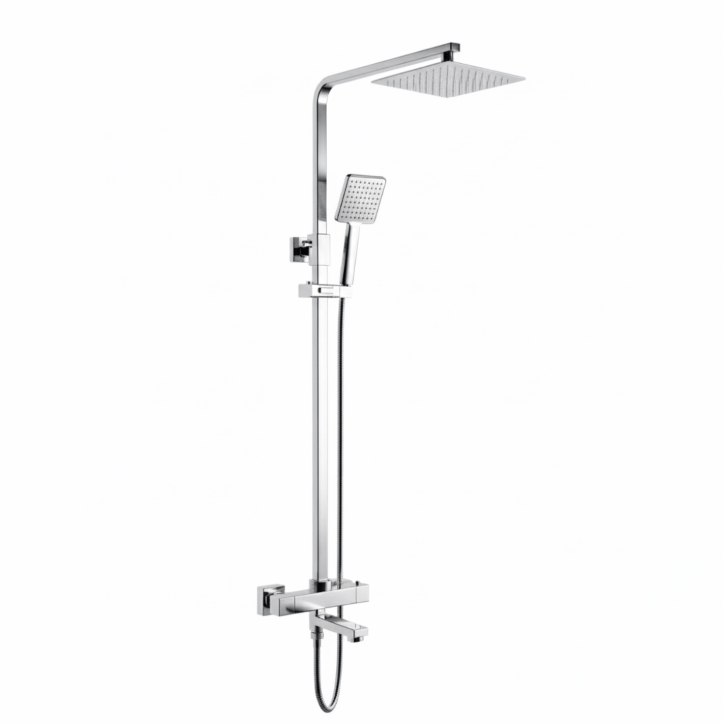 Techsphere Square Filler Shower, Thermostatic Shower Chrome