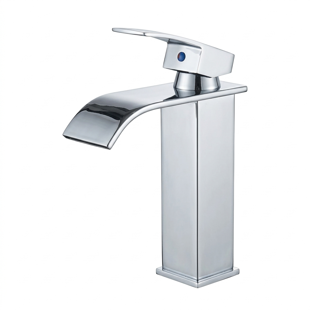 Techsphere Vector Basin Mixer Tap, Sink Faucet Chrome