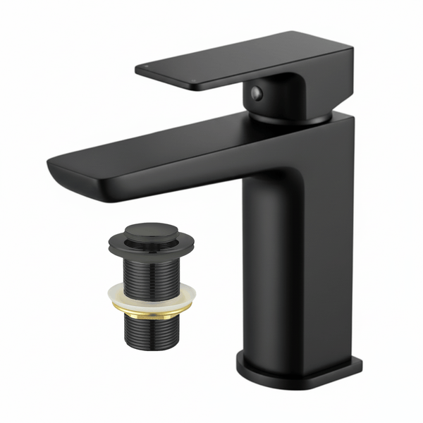 Techsphere Zenith Basin Mixer Tap, Sink Faucet Matt Black