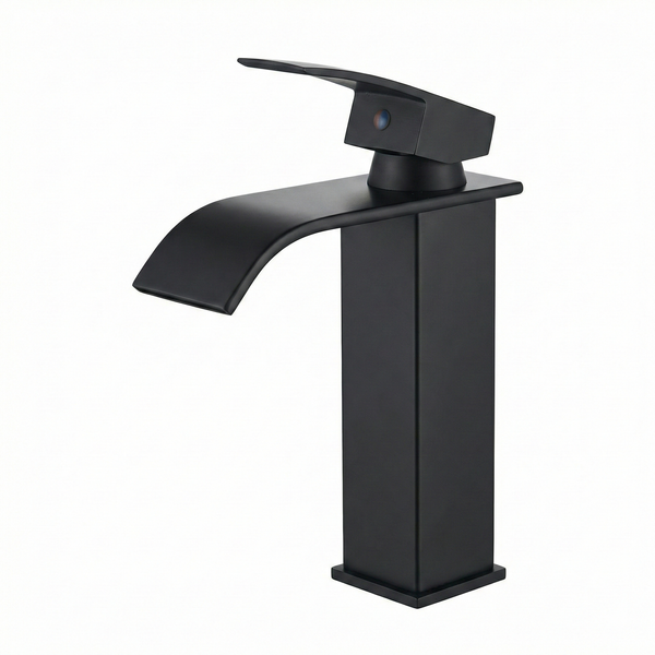 Techsphere Vector Basin Mixer Tap, Sink Faucet Matt Black