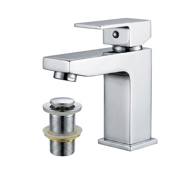 Techsphere Axis Basin Mixer Tap, Sink Faucet Chrome