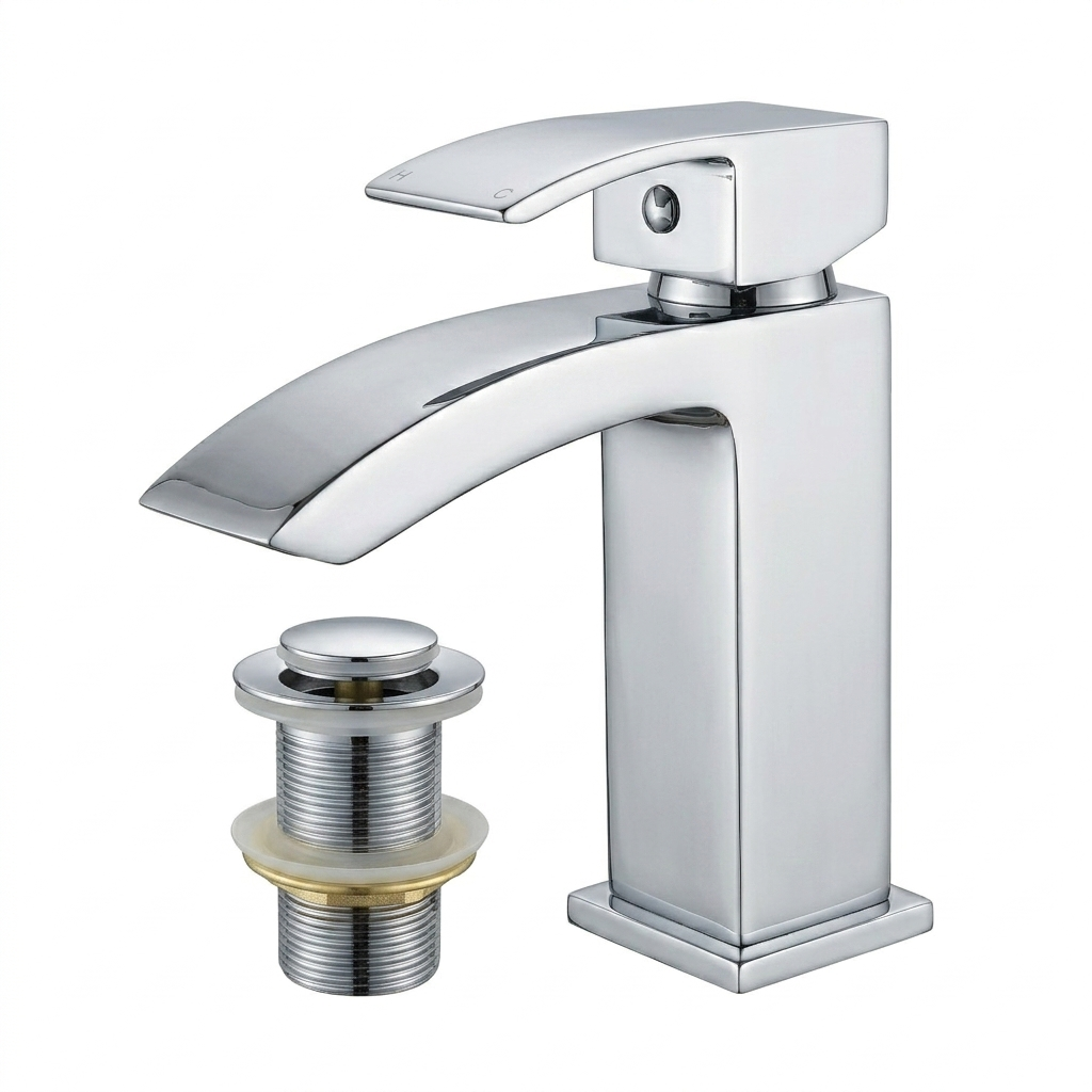 Techsphere Vertex Basin Mixer Tap, Sink Faucet Chrome