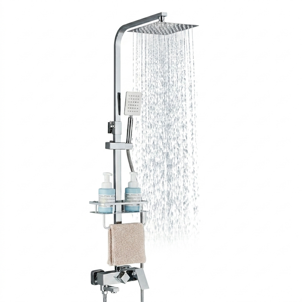 Techsphere Filler Shower with 3 Function, Thermostatic Shower Chrome