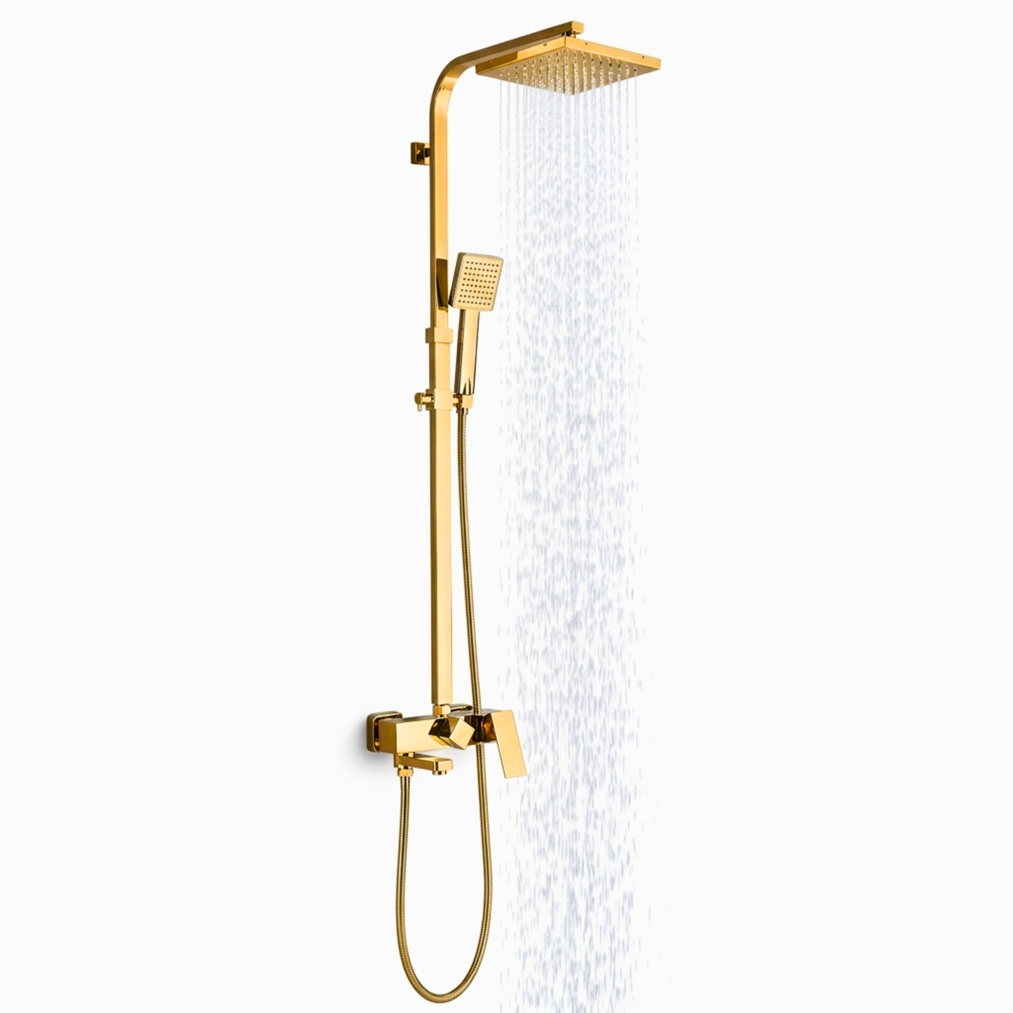 Techsphere Modern Filler Shower, Thermostatic Shower Brushed Brass