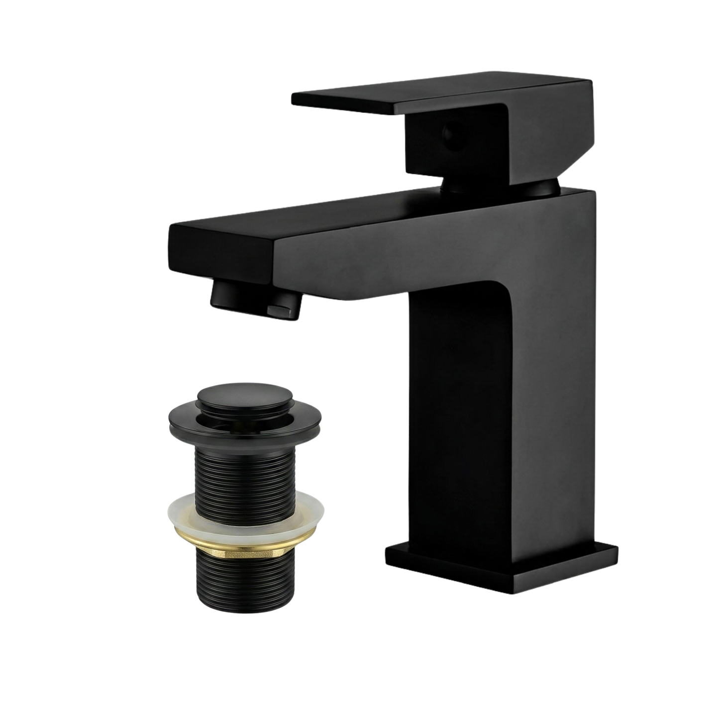 Techsphere Axis Basin Mixer Tap, Sink Faucet Matt Black