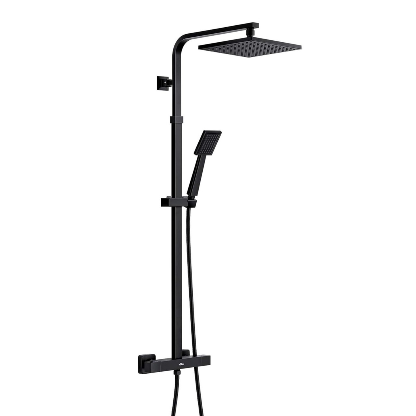 Techsphere Square Mixer Shower, Thermostatic Shower Matt Black