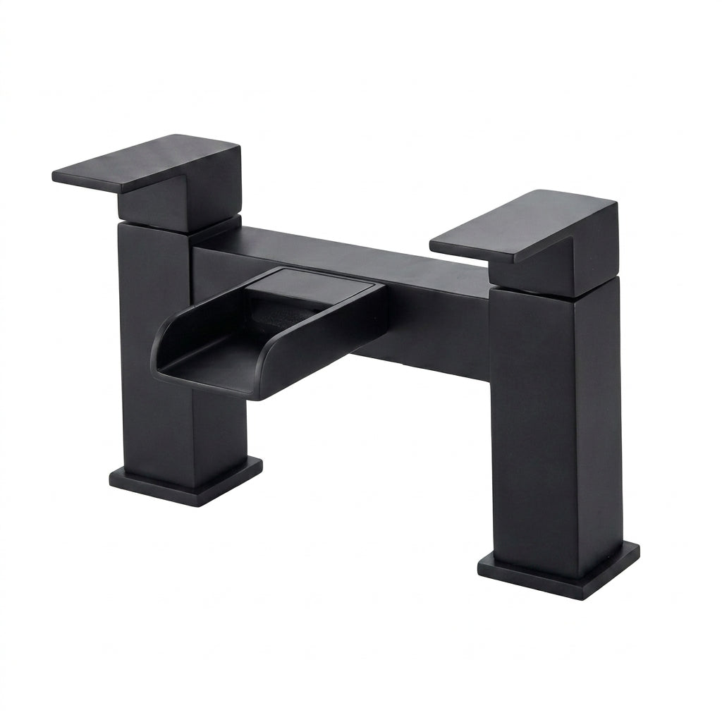 Techsphere Cascade Bath Filler Tap, Bathtub Faucet Matt Black