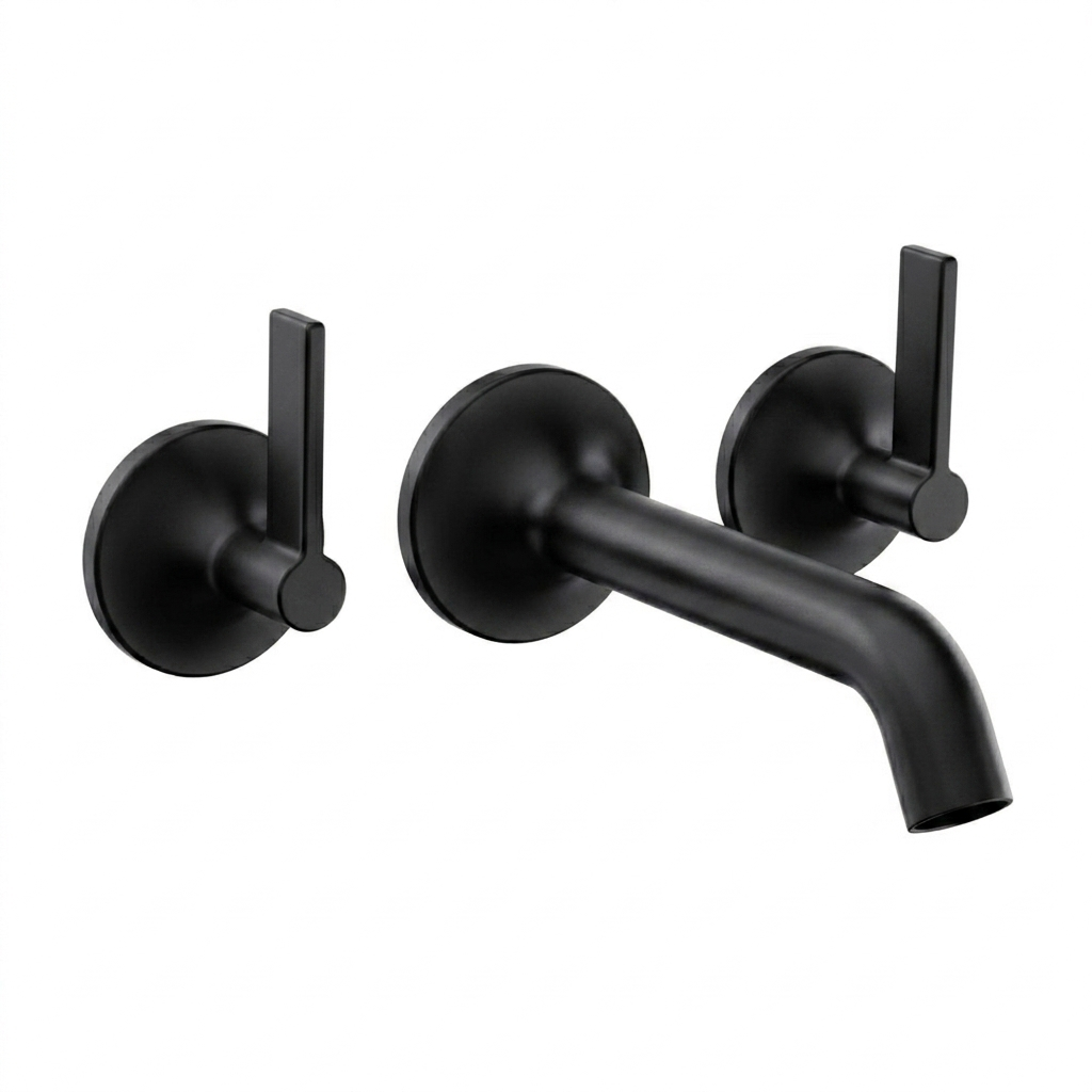Techsphere Dualis Bath Filler Tap, Bathtub Faucet Matt Black