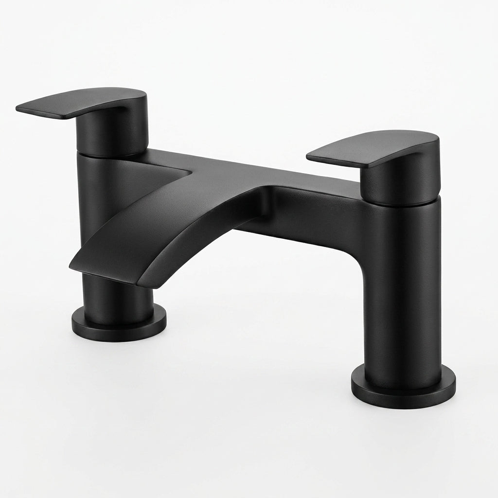Techsphere Prism Bath Filler Tap, Bathtub Faucet Matt Black