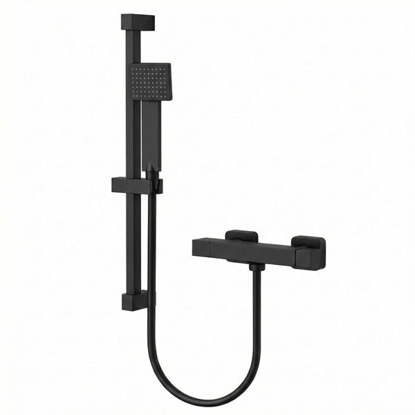 Techsphere Square Hand Shower, Handheld Shower Head Matt Black