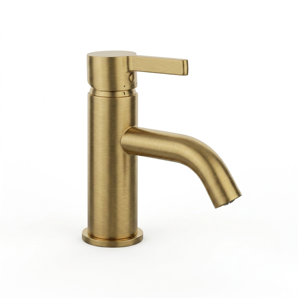 Techsphere Nova Basin Mixer Tap, Sink Faucet Brushed Brass