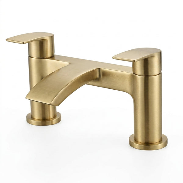 Techsphere Prism Bath Filler Tap, Bathtub Faucet Brushed Brass