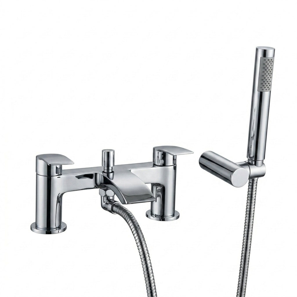Techsphere Prism Bath Shower Mixer Tap, Bathtub Shower Faucet Chrome