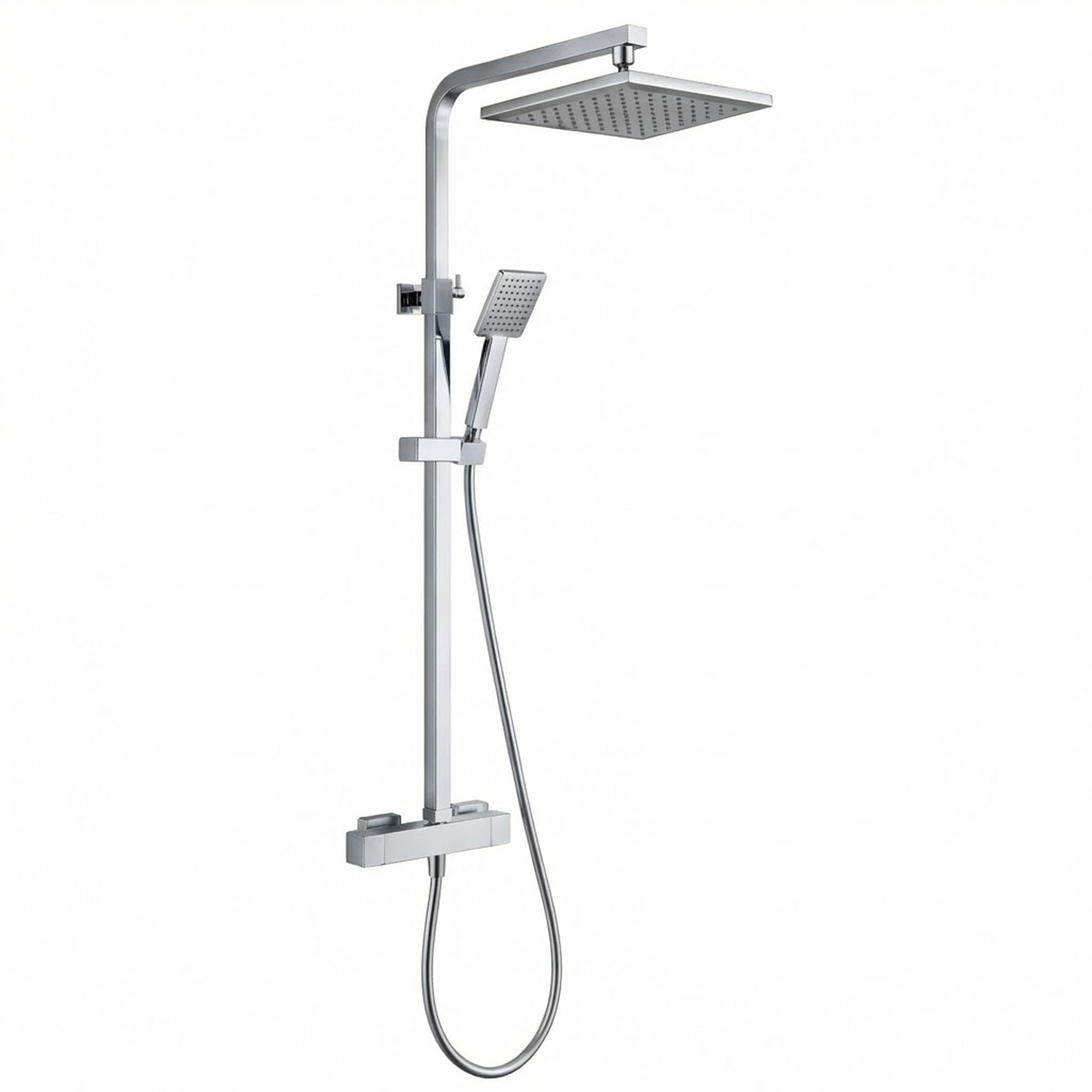 Techsphere Square Mixer Shower, Thermostatic Shower Chrome