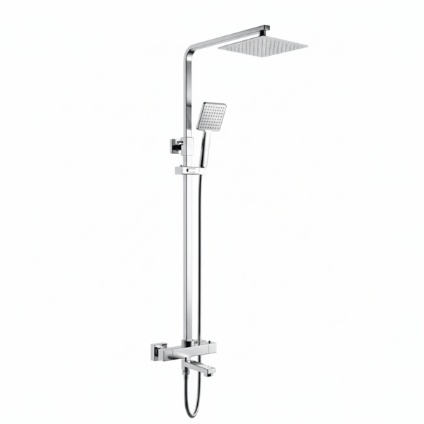 Techsphere Square Filler Shower, Thermostatic Shower Chrome