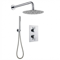 Techsphere 2 Dial Round Shower Valve, Thermostatic Shower Chrome