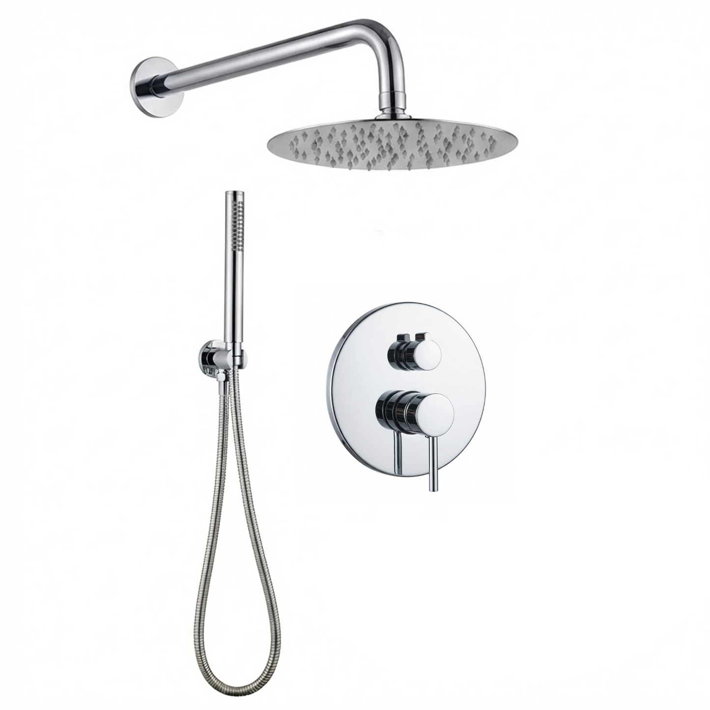 Techsphere 2 Dial Round Shape Shower Valve, Thermostatic Shower Chrome