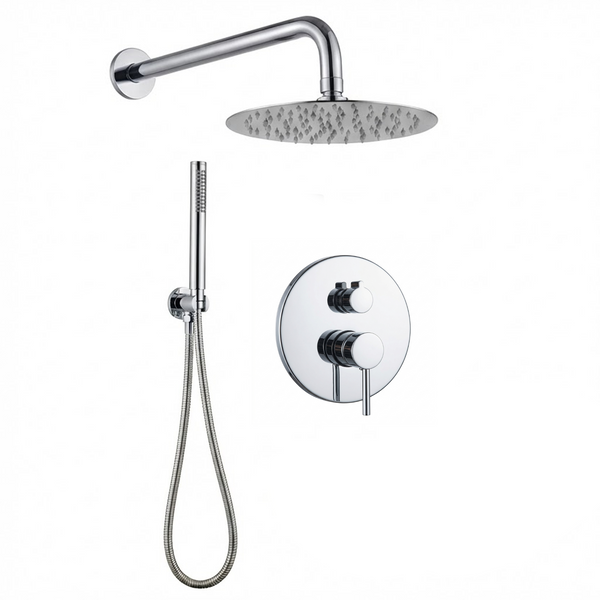 Techsphere 2 Dial Round Shape Shower Valve, Thermostatic Shower Chrome